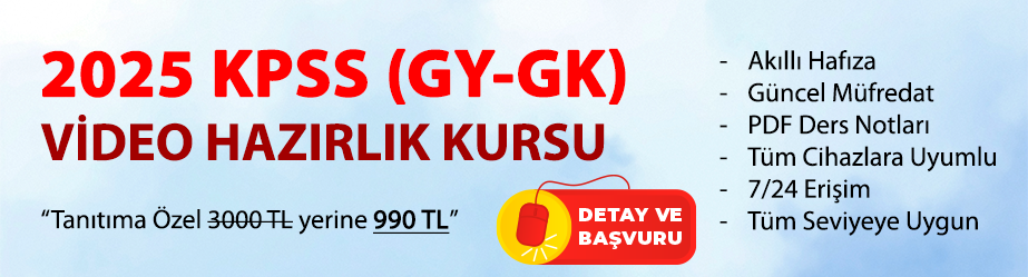 2025 KPSS (GY-GK) Video Hazırlık Kurs